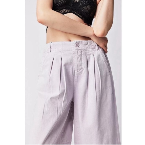 Free People Hard Rain Gaucho Pants Size 12 NWOT - Picture 3 of 4